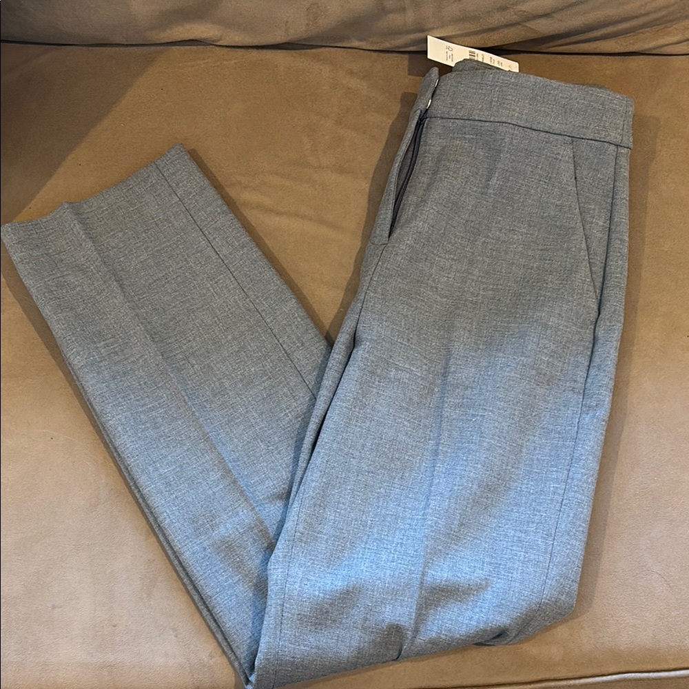 J. Crew Gray Pantsuit Elegant Wool-Blend Design